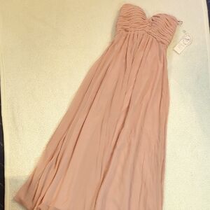 Elegant Strapless Maxi Dress in Dusty Rose